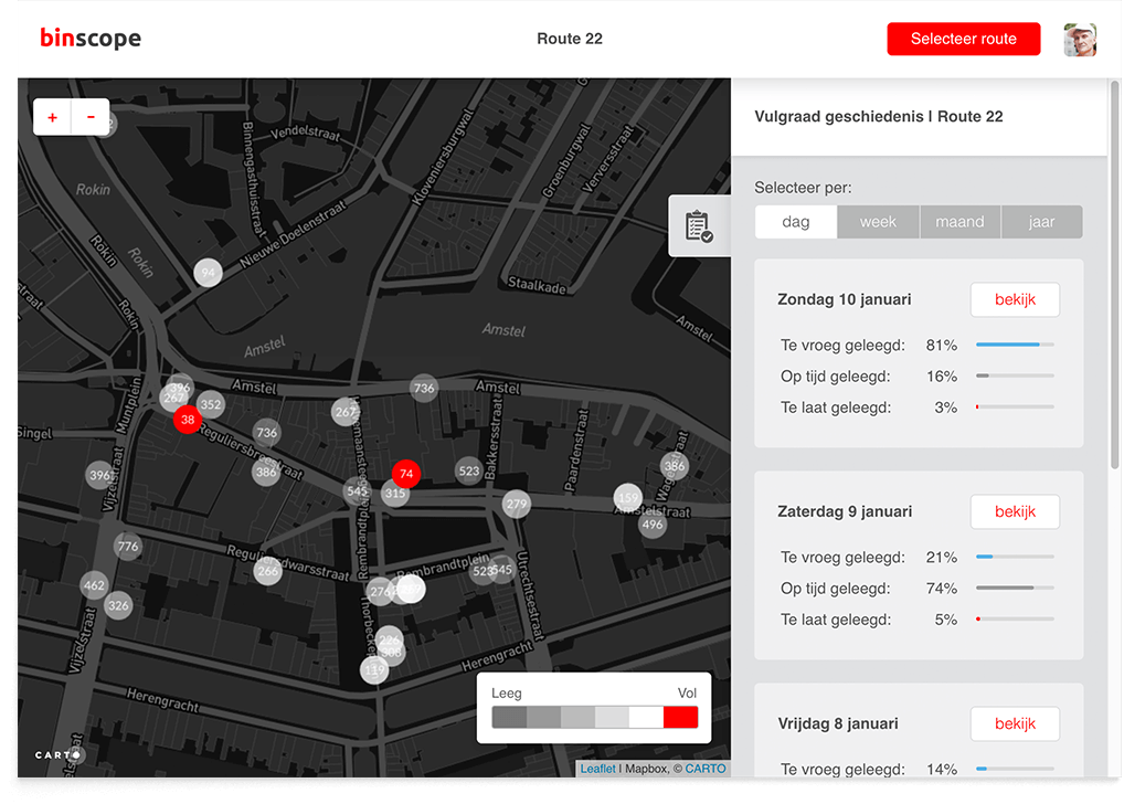 Binscope interface design